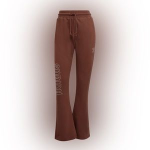 ADIDAS BROWN BLING FLARE SWEATPANTS